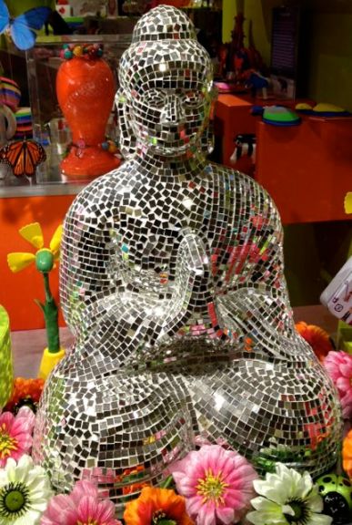 Ridiculous sparkly Buddha wishes you a happy new year!